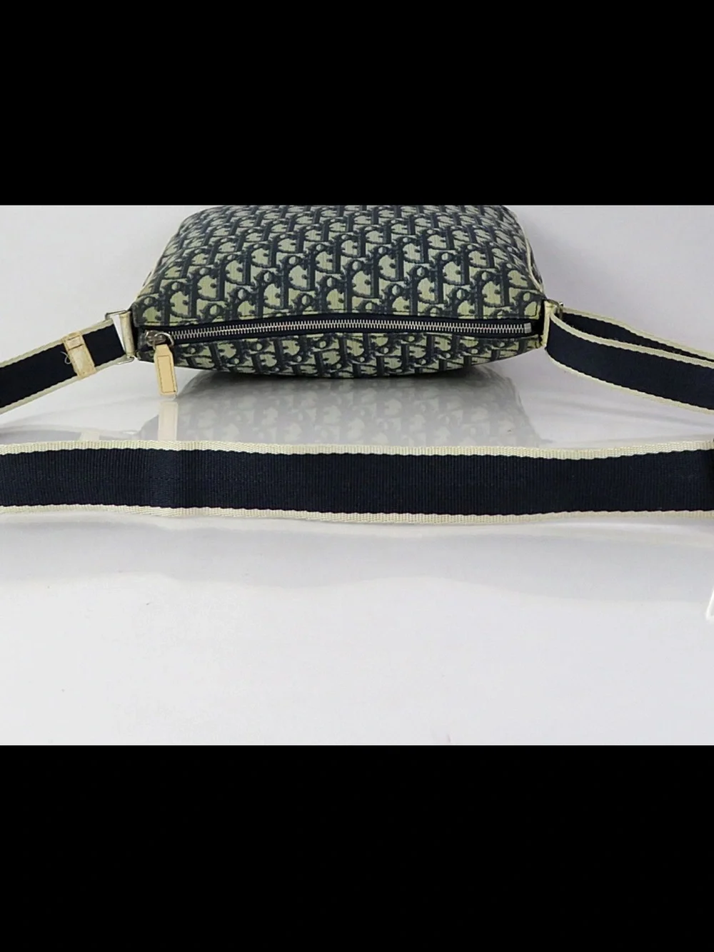 Dior Navy Blue Interior Canvas Shoulder Bag